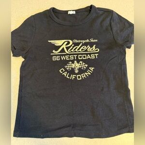 BNW GARAGE WOMENS T-SHIRT, MOTORCYCLE TEAM RIDERS, SIZE P/S